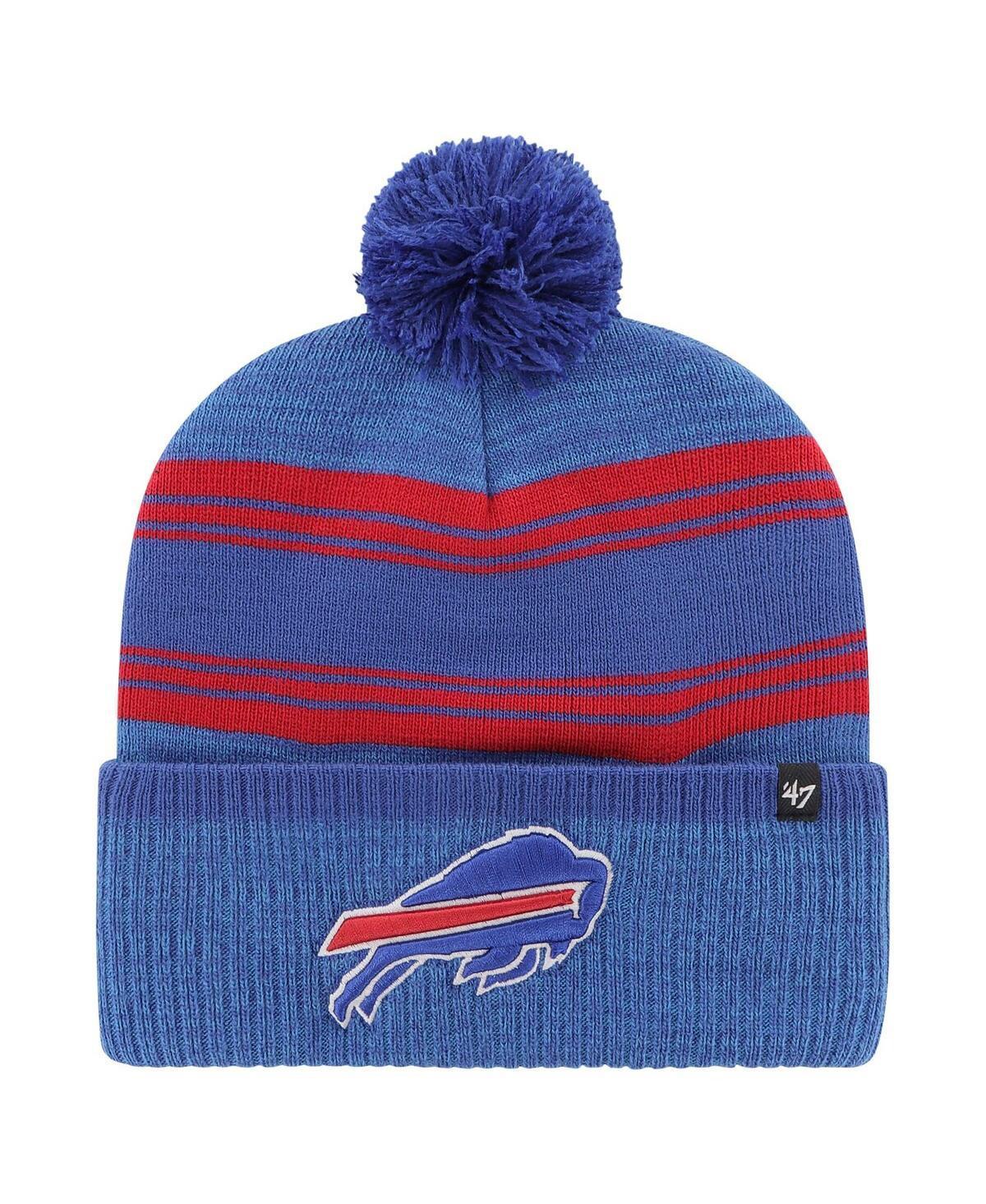 Mens 47 Brand Royal Buffalo Bills Fadeout Cuffed Knit Hat with Pom Product Image