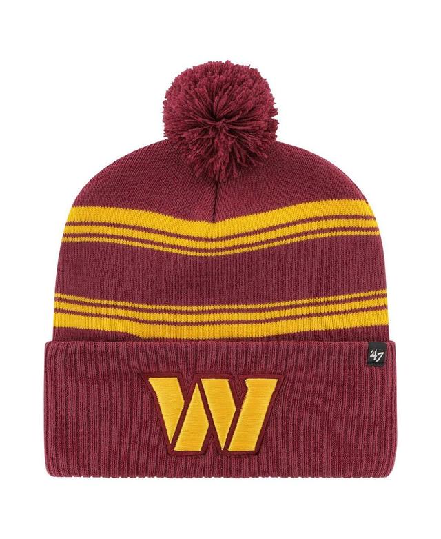 Mens 47 Brand Burgundy Washington Commanders Fadeout Cuffed Knit Hat with Pom Product Image