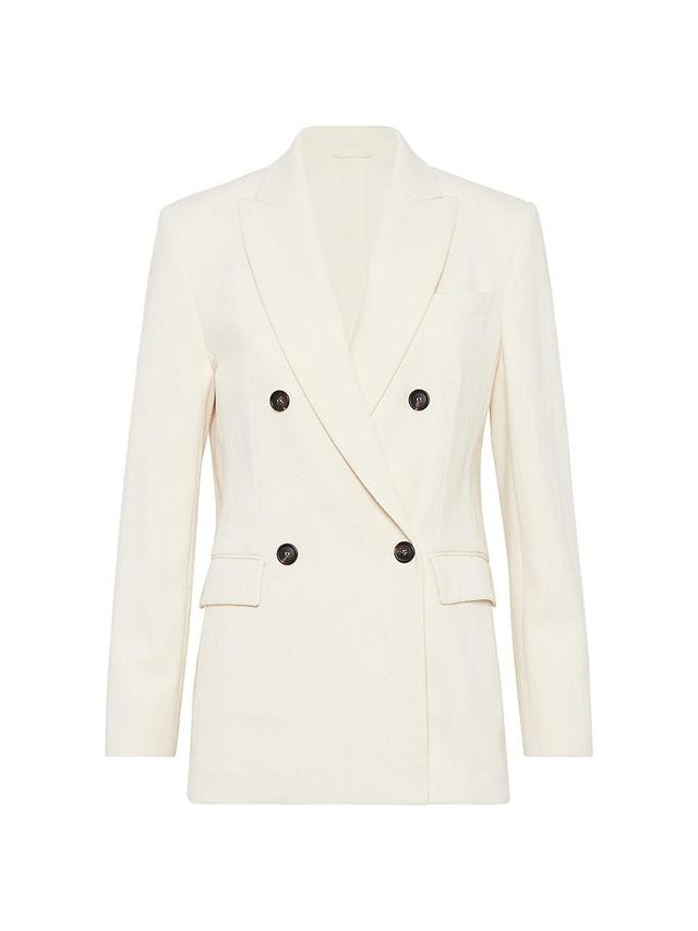 Womens Cotton and Virgin Wool Blazer Product Image