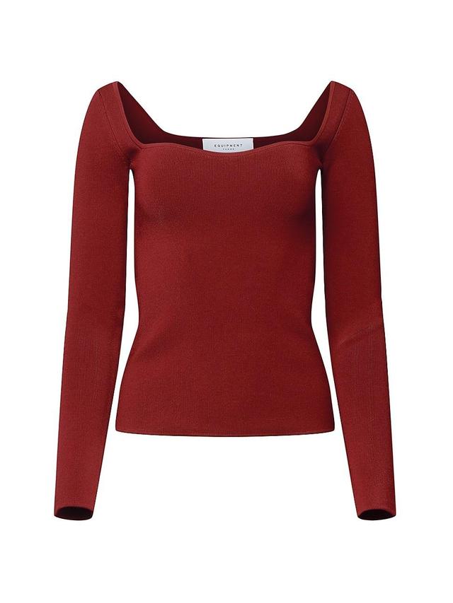 Womens Esmerelda Rib-Knit Blouse Product Image