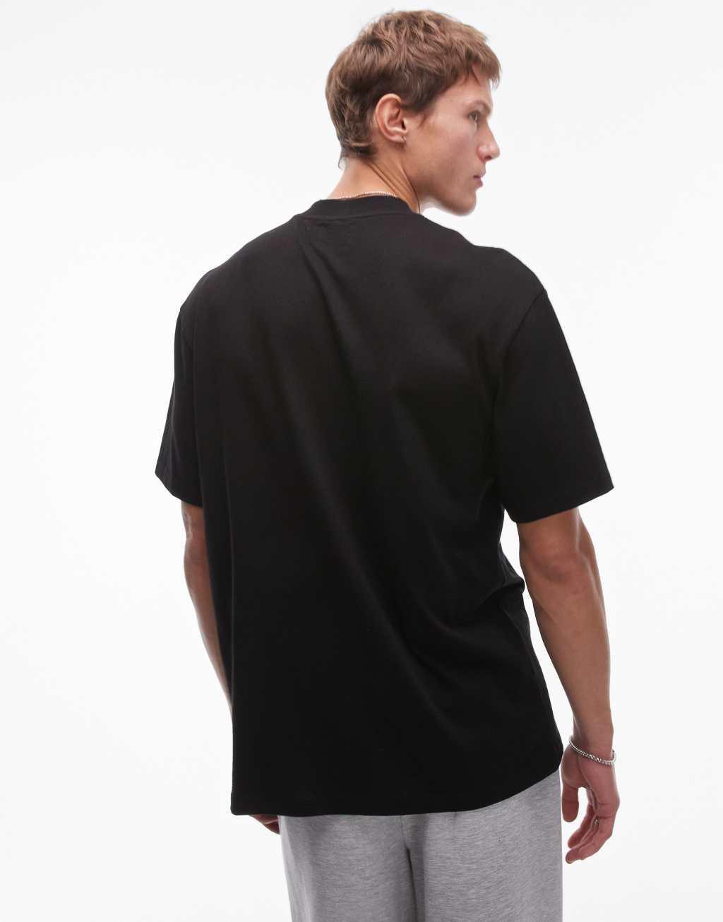 Topman 2-pack oversized T-shirts in black Product Image