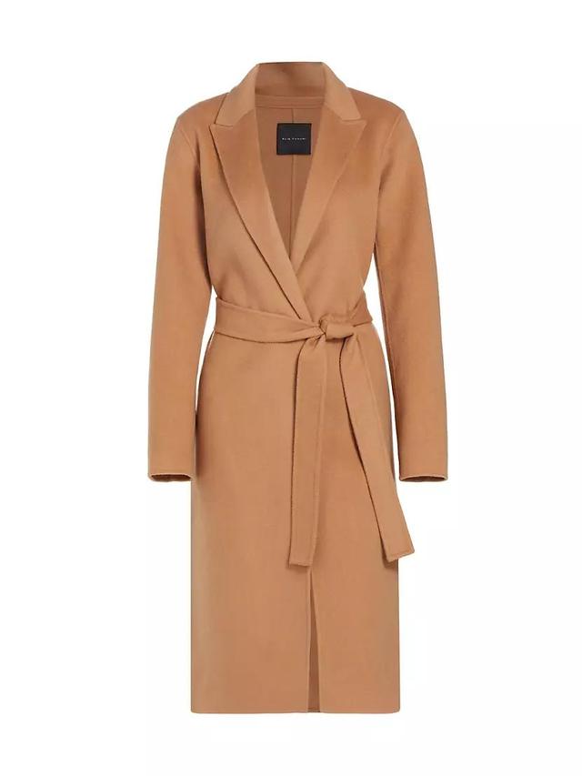 Nora Belted Wool-Blend Wrap Coat Product Image