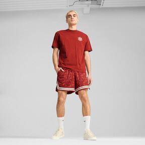 PUMA x PALM TREE CREW AOP Men's Mesh Shorts in Mars Red/Aop Product Image