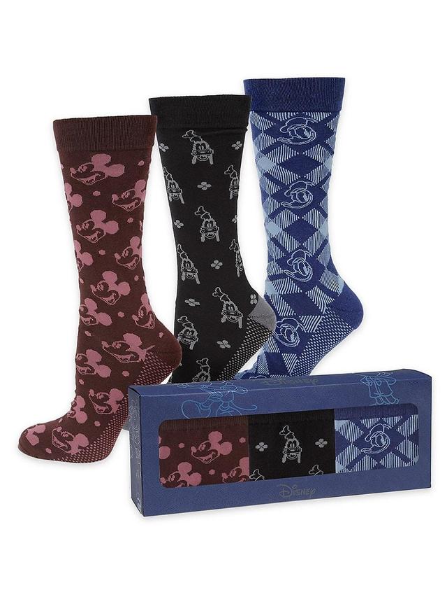 Mens 3-Pair Mickey and Friends Socks Product Image