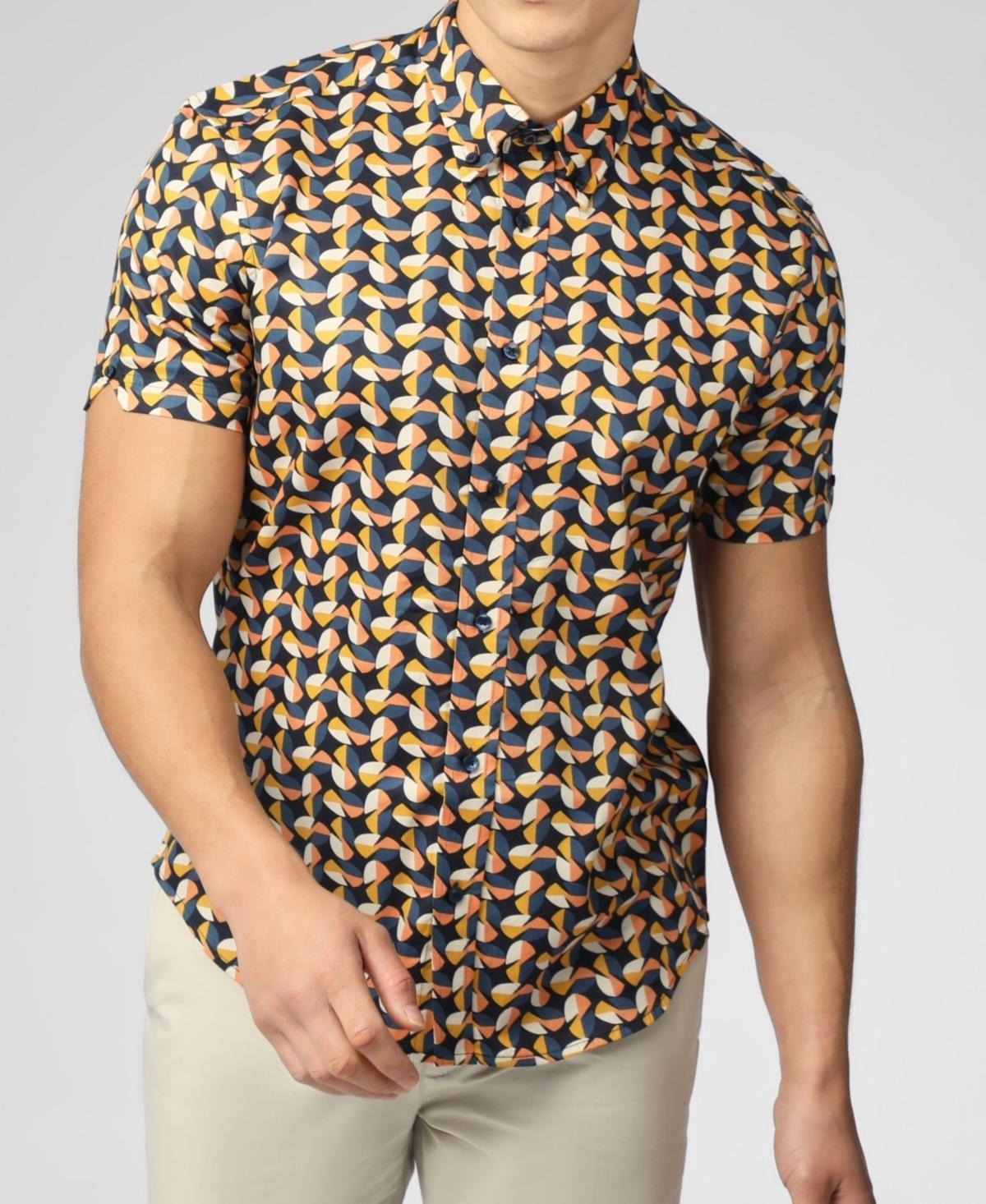 Ben Sherman Mens Bauhaus Geo Print Short Sleeve Shirt Product Image