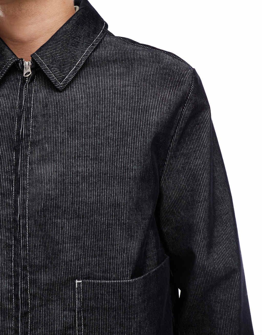 ASOS DESIGN harrington jacket in cord with wash and contrast stitch Product Image