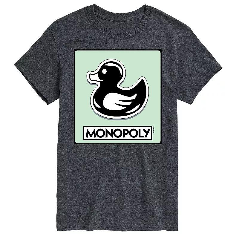 Big & Tall Monopoly Duck Token Graphic Tee, Mens Grey Product Image