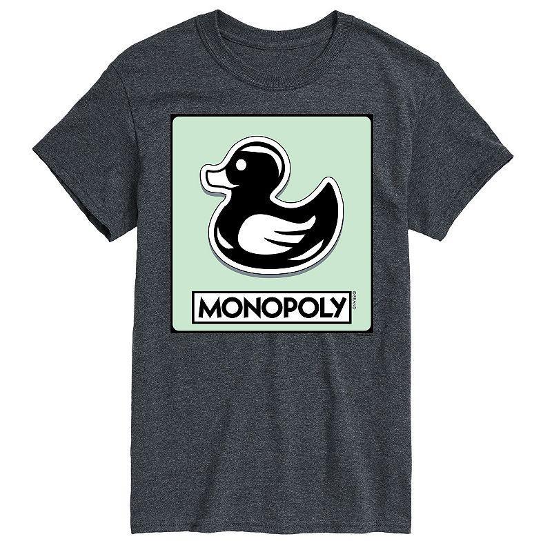 Big & Tall Monopoly Duck Token Graphic Tee, Mens Grey Product Image