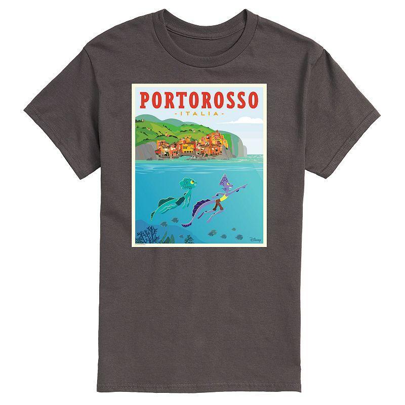 Disneys Luca Mens Portorossa Italy Postcard Graphic Tee Product Image