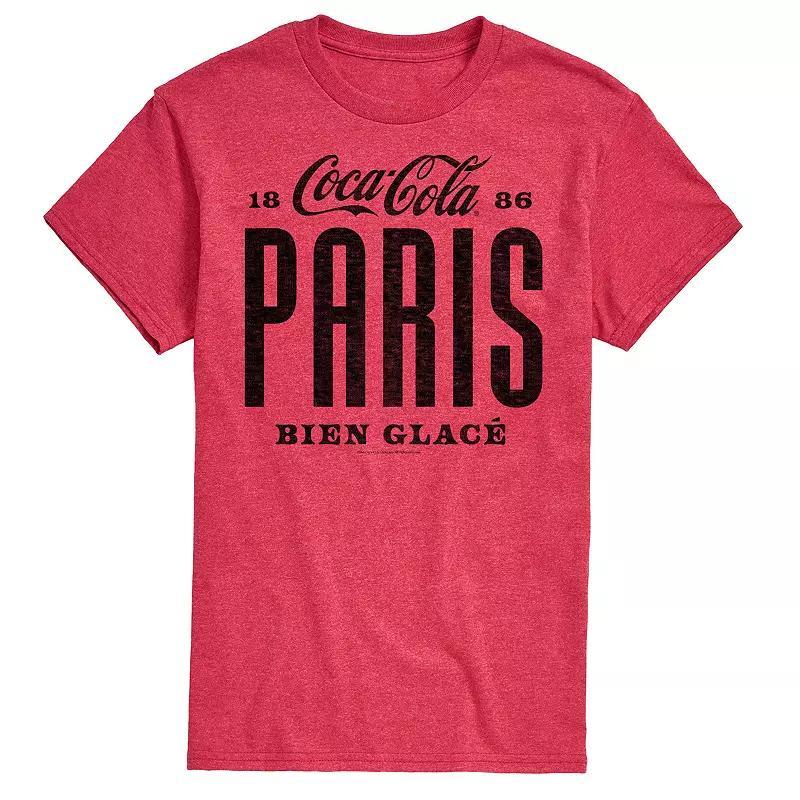 Mens Coca-Cola Paris Graphic Tee Grey Red Product Image