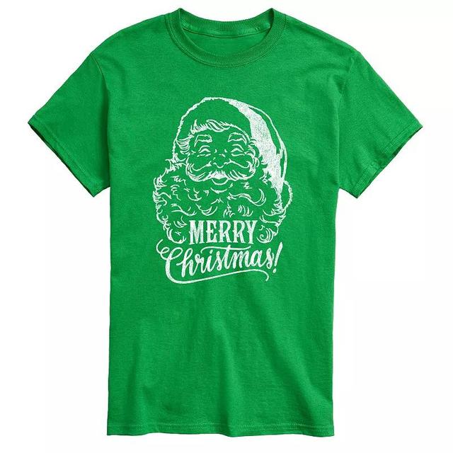 Big & Tall Vintage Santa Christmas Tee, Mens Product Image