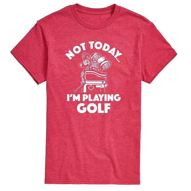 Mens Not Today Im Playing Golf Graphic Tee Product Image