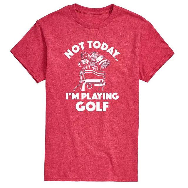 Mens Not Today Im Playing Golf Graphic Tee Product Image