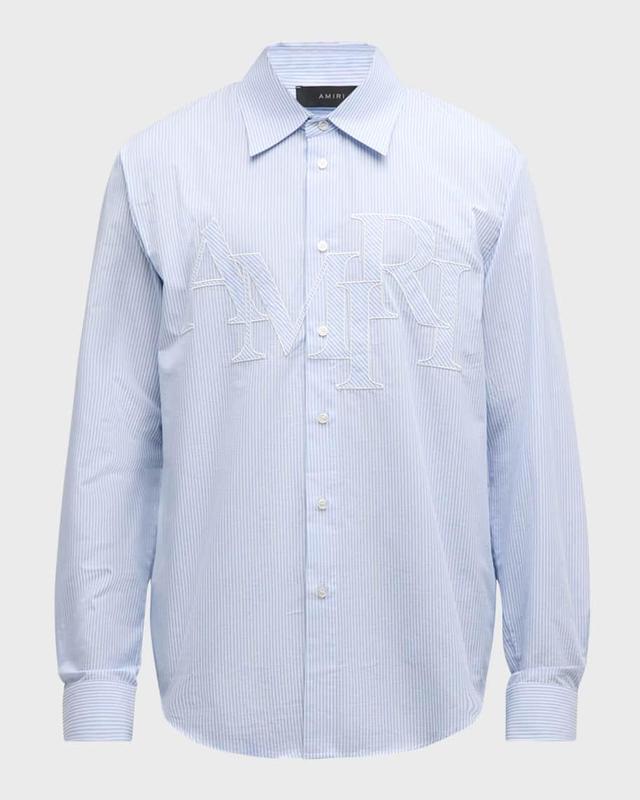 Mens Staggered Pinstripe Sport Shirt Product Image