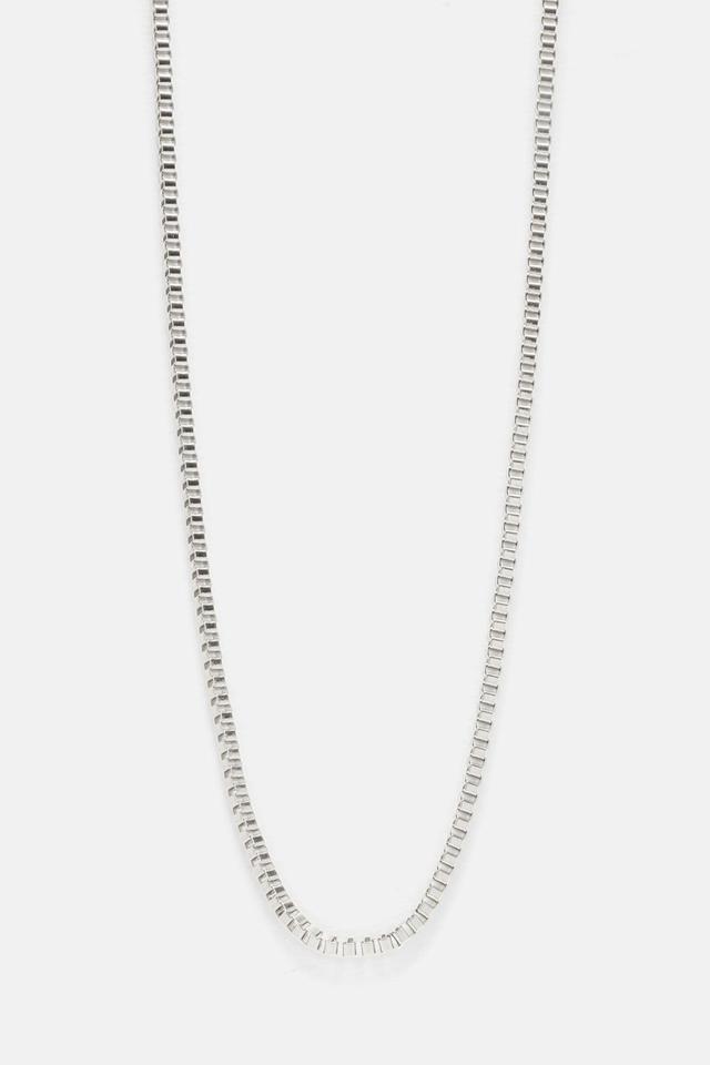 3mm Premium 18″ Box Chain Necklace - Silver Product Image