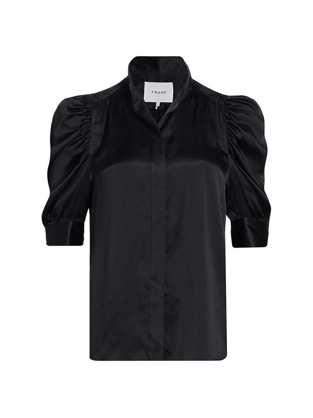 Womens Gillian Ruched Silk Top Product Image