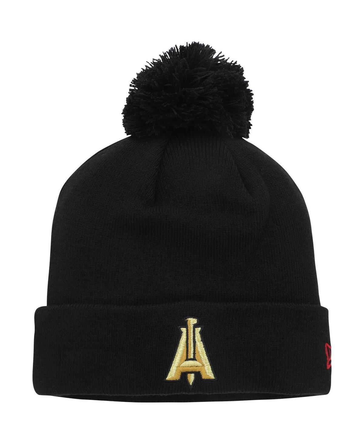 Mens New Era Black Atlanta United Fc Jersey Hook Cuffed Knit Hat with Pom Product Image