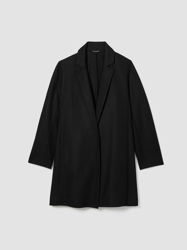 EILEEN FISHER Felted Wool Jersey Long Blazer in Regenerative Woolfemale Product Image