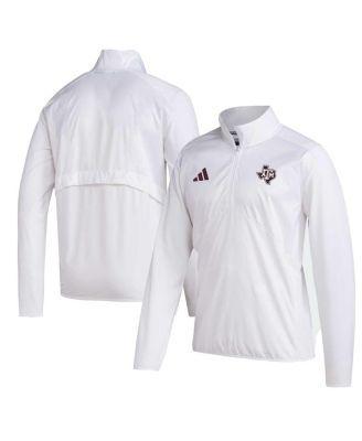 Mens adidas White Nebraska Huskers Sideline Aeroready Raglan Sleeve Quarter-Zip Jacket Product Image