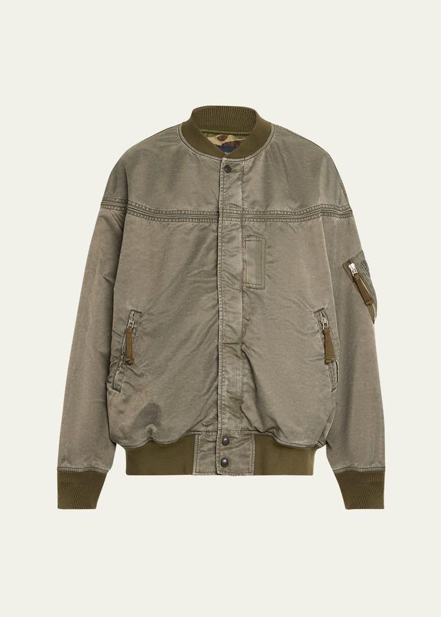 Mens Bomber Jacket with Seam Detail Product Image