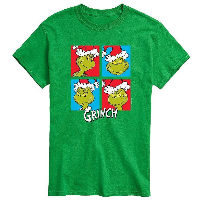 Airwaves Mens Dr. Seuss The Grinch Many Faces Graphic T-shirt Product Image