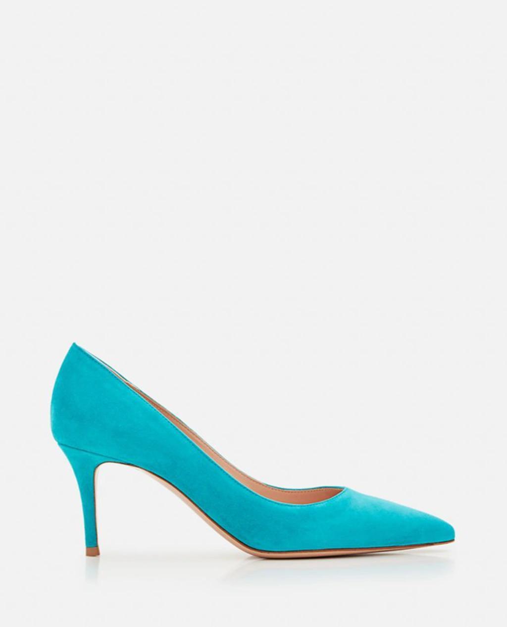 Gianvito Suede Pump In Sky Blue Product Image