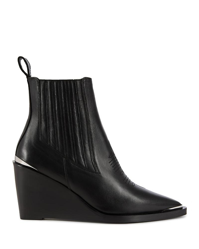 The Kooples Womens Western Wedge Ankle Boots Product Image