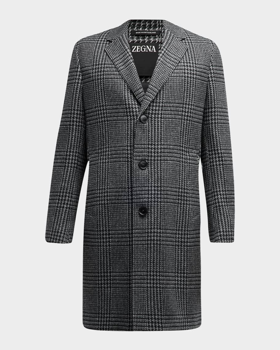 Men's Macro-Plaid Topcoat Product Image