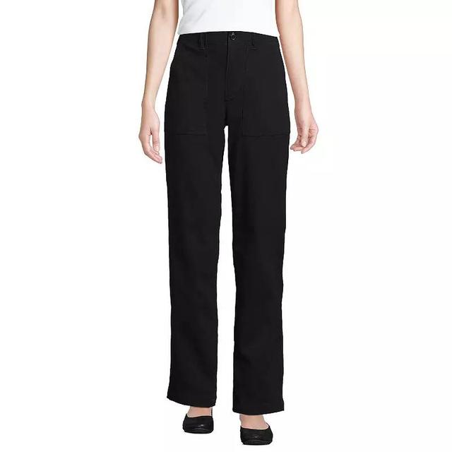 Petite Lands End High-Rise Chino Utility Pants, Womens Product Image