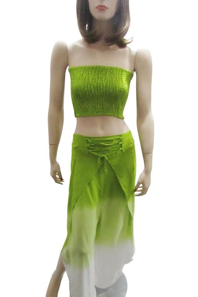 Wrap Pant & Top Set in Lime Ombre Product Image