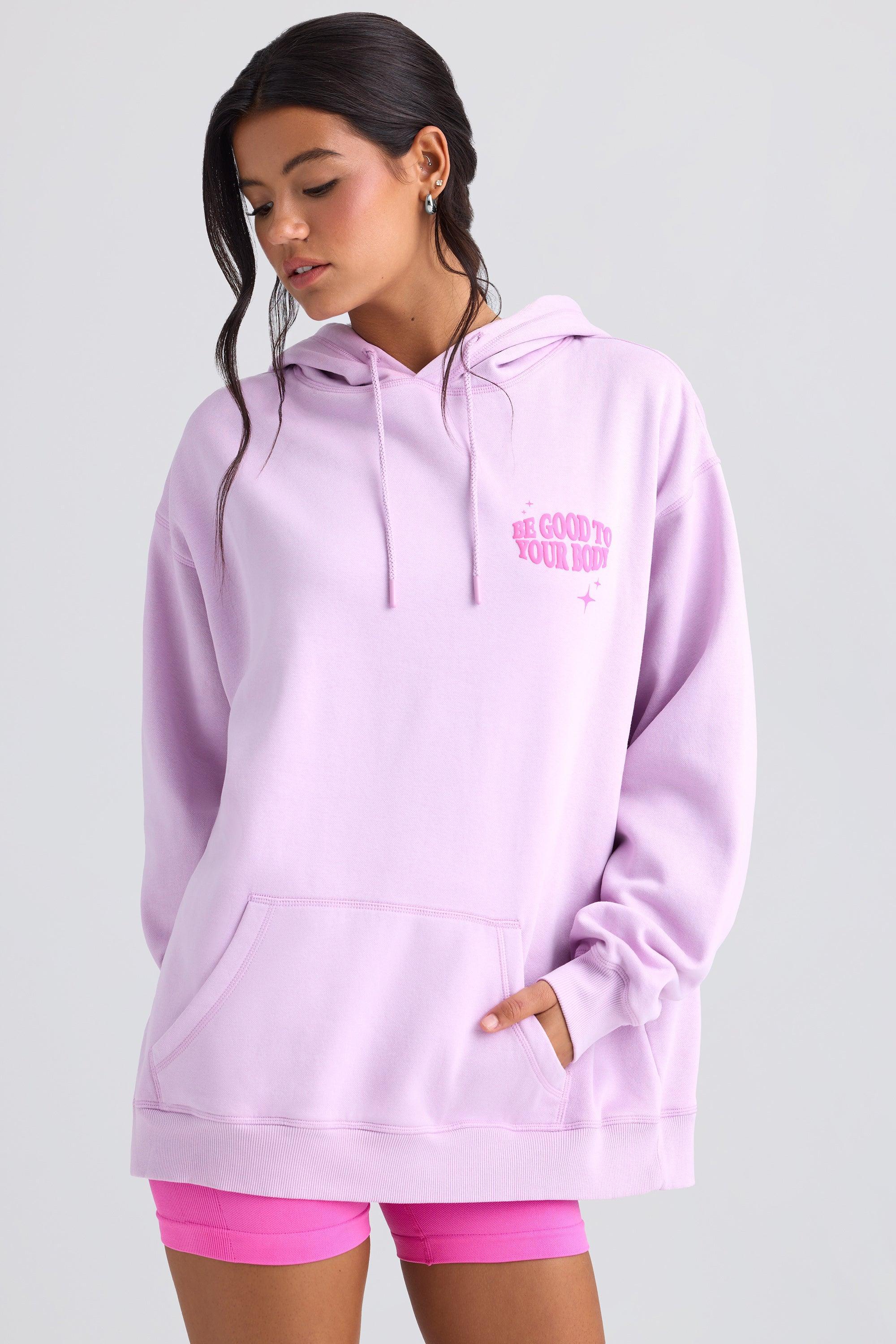 Oversized Hoodie in Violet Pink Product Image