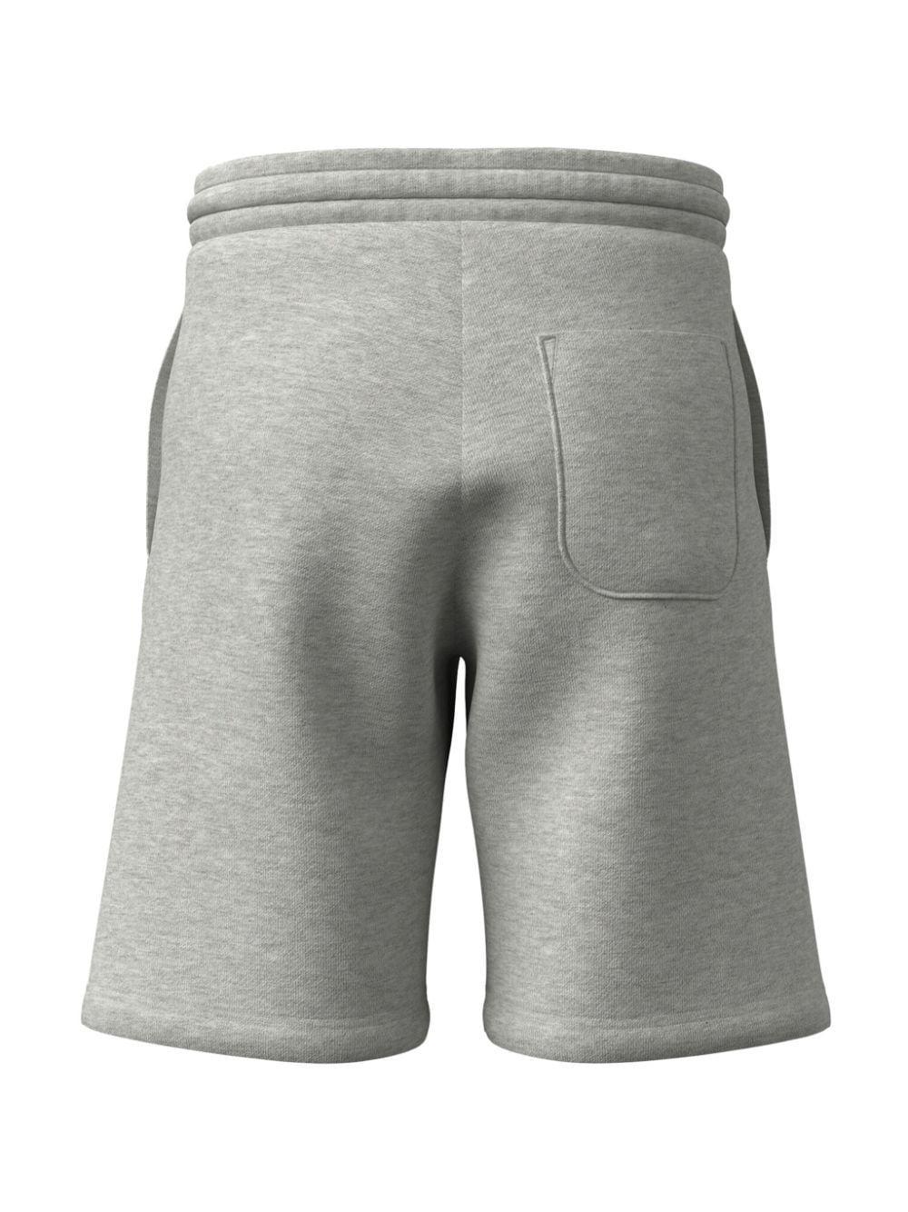 Logo-print Cotton Track Shorts In Grey Product Image