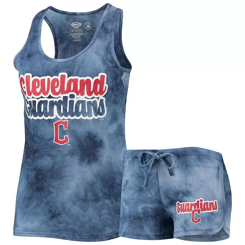 Womens Concepts Sport Navy Cleveland Guardians Billboard Racerback Tank Top & Shorts Set Grd Blue Product Image