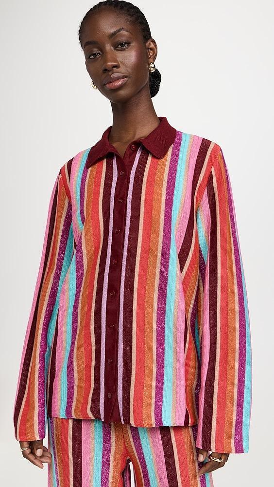 DRESS TO Magic Stripe Knit Blouse | Shopbop Product Image