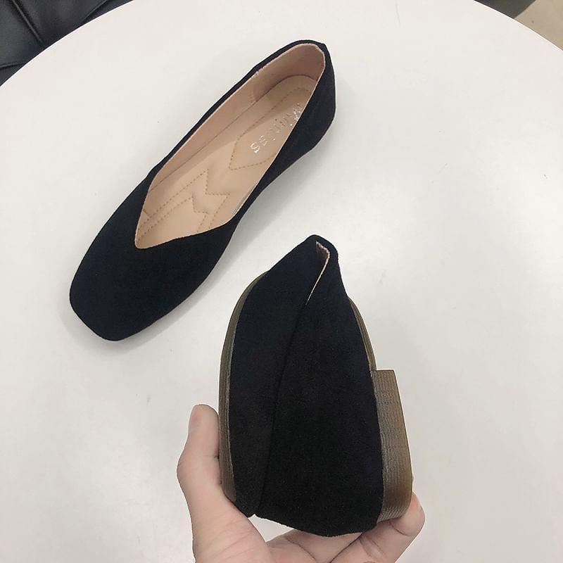 Plain Square Toe Flats Product Image