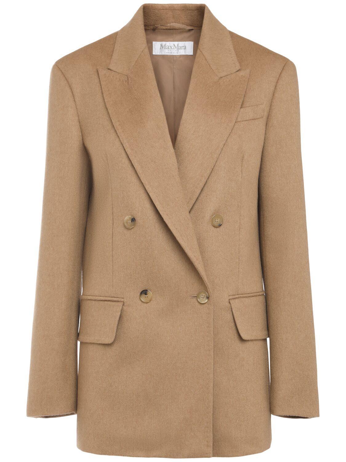 MAX MARA Falster Double Breast Camel Blazer In Brown Product Image