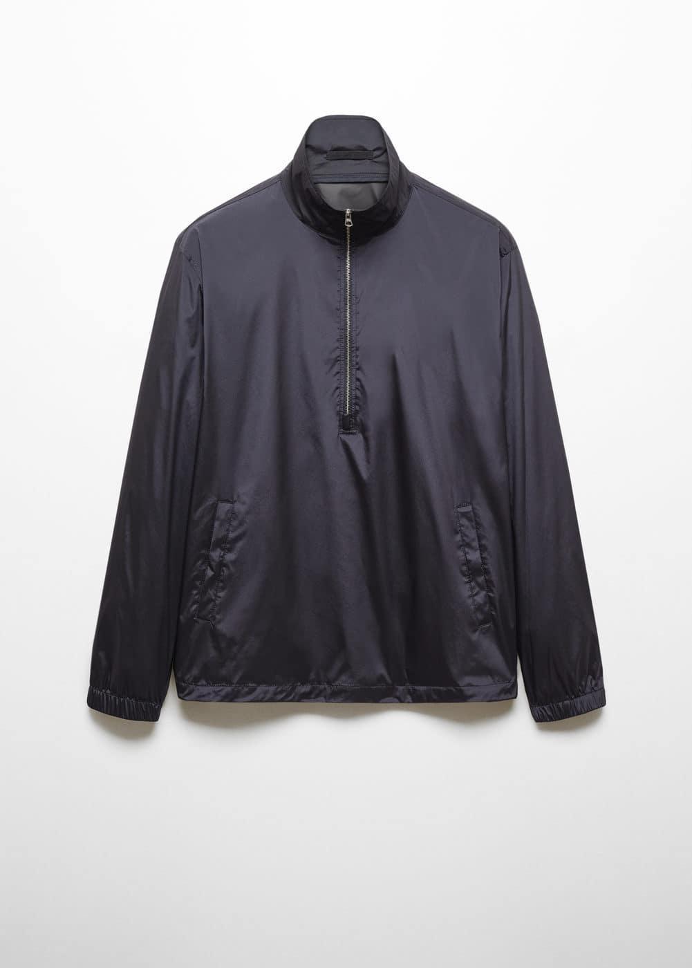 MANGO MAN - Water-repellent jacket with zipper dark navyMen Product Image