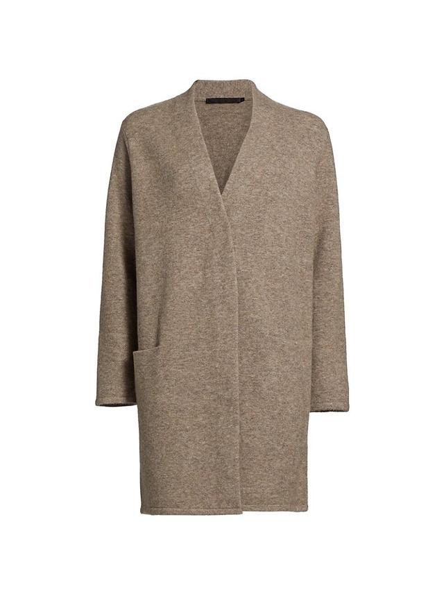 Womens Merino Wool-Blend Sweater Coat Product Image