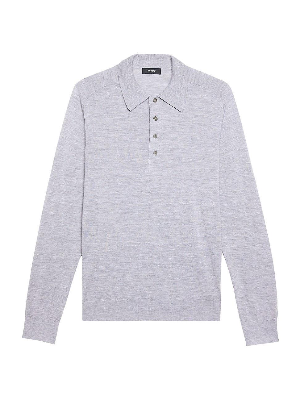 Theory Long Sleeve Wool Polo Product Image