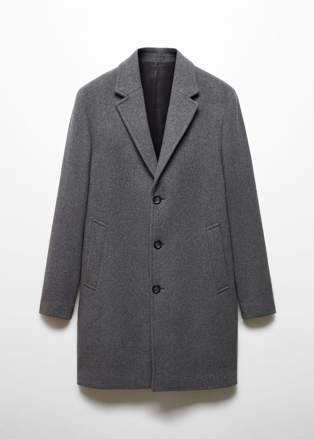 MANGO MAN - Lightweight recycled wool coat light heather greyMen Product Image