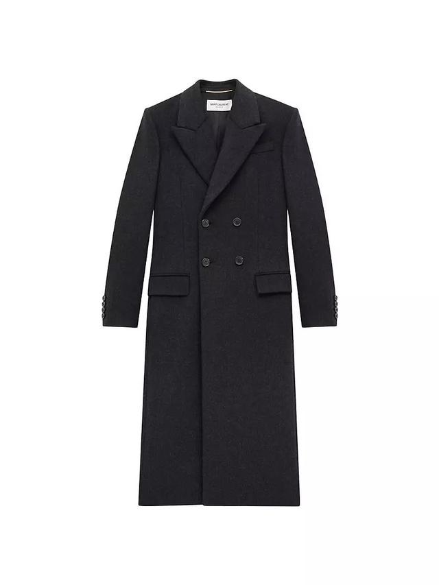 Long Coat in Cashmere and Wool Felt Product Image