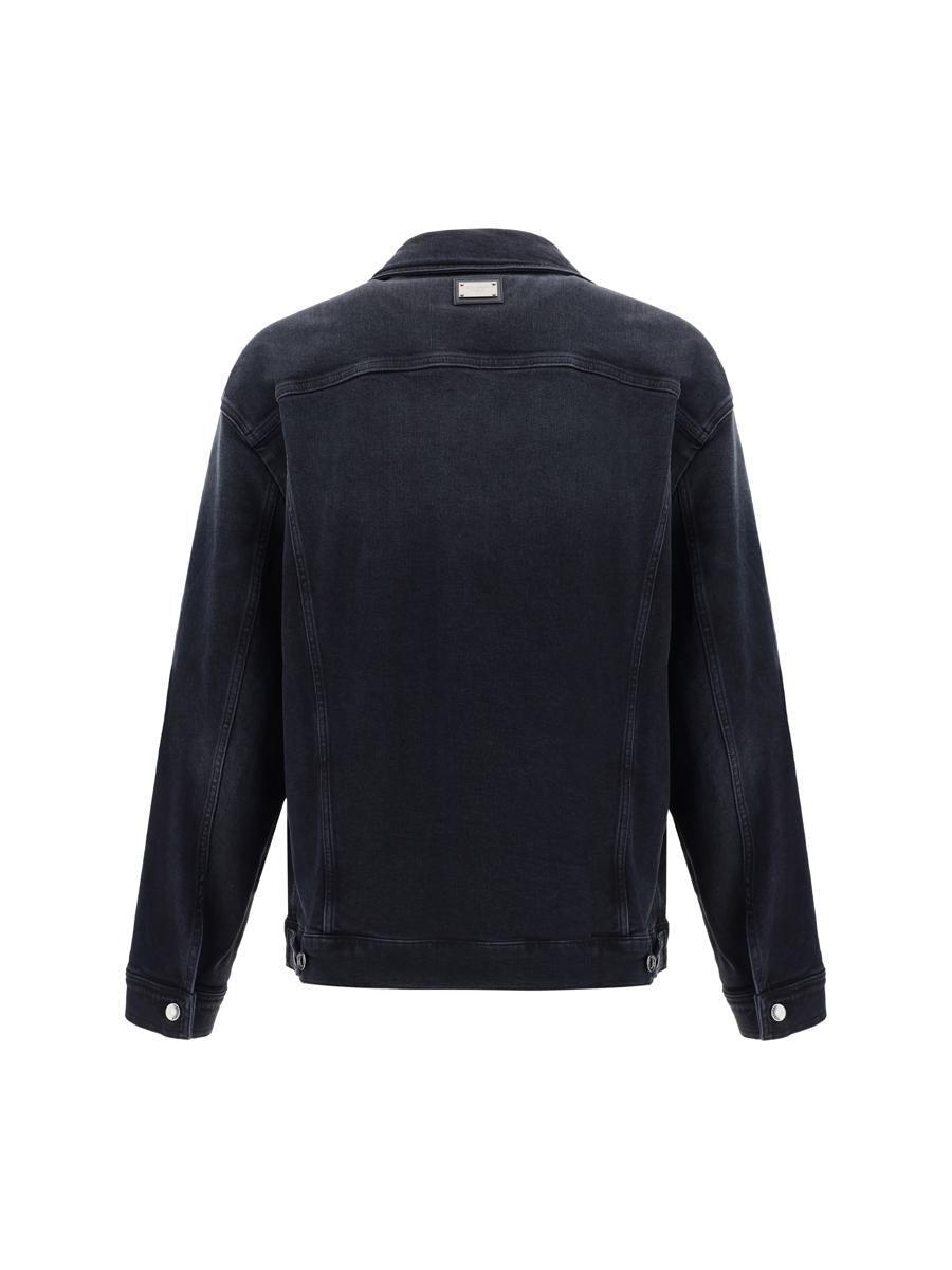 Black Faded Denim Jacket In Variante Abbinata Product Image