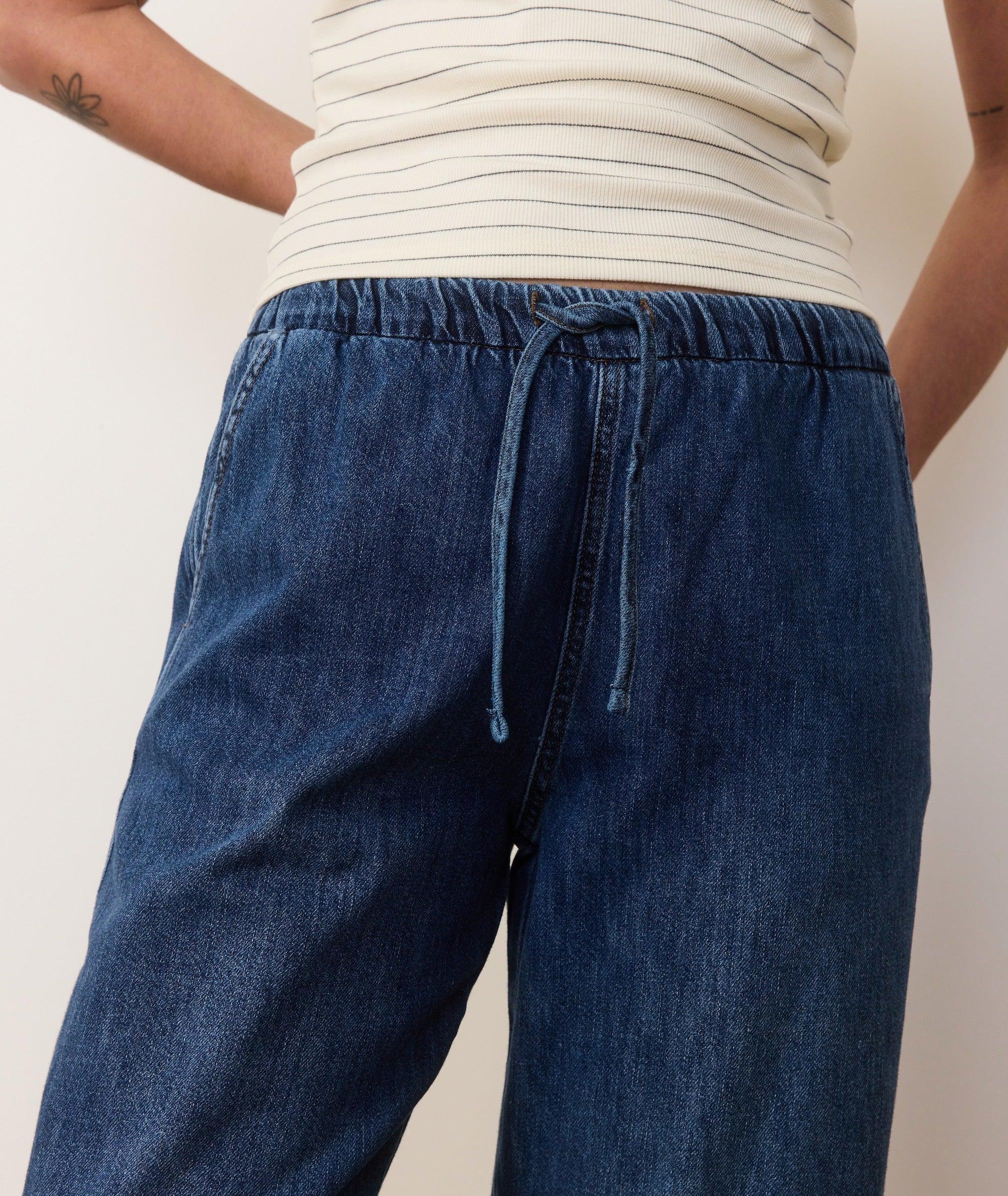 Drawstring Denim Pant Product Image