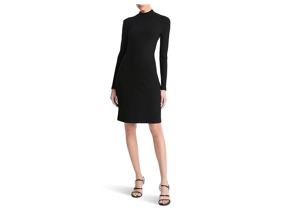 Vince Ribbed Long Sleeve Short Dress Women's Dress Product Image