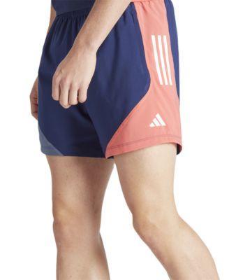 adidas Mens Own The Run Moisture-Wicking Drawstring 7 Shorts - Ink/red Product Image