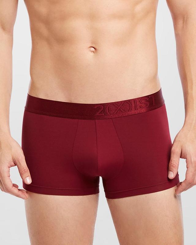 Mens Solid No-Show Boxer Trunks Product Image