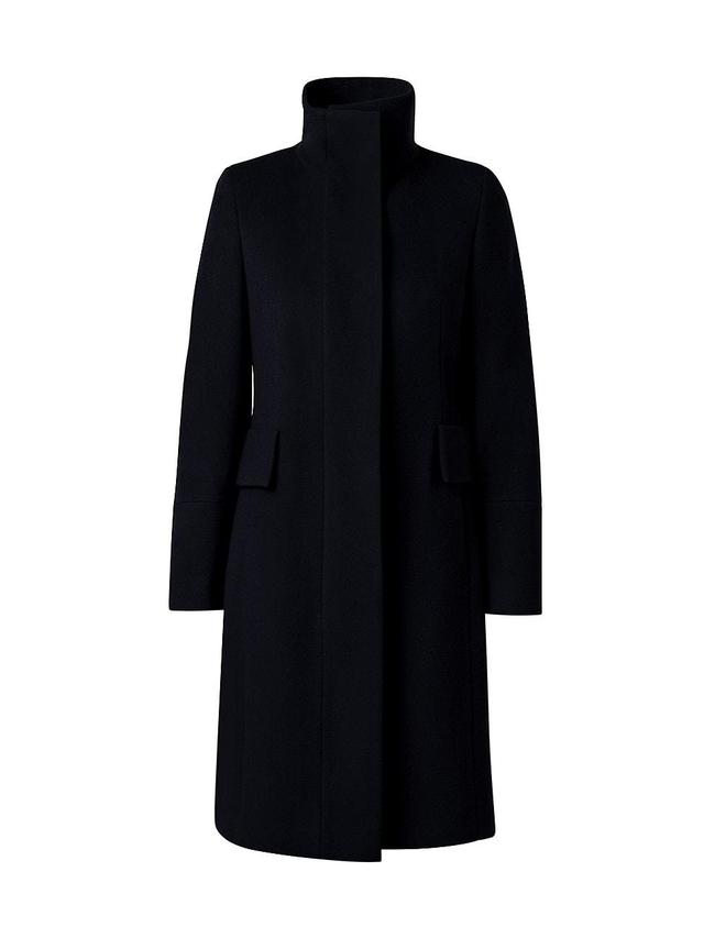Akris punto Stand Collar Wool Blend Fleece Coat Product Image