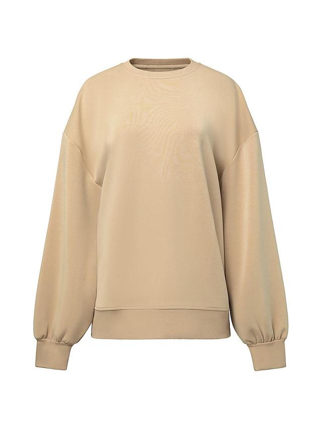 WEWOREWHAT Womens Balloon Sleeve Crew Neck Sweatshirt Product Image