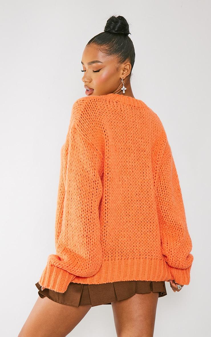 Orange Super Chunky Oversized Sweater Product Image