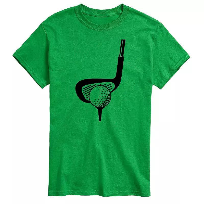 Mens Golf Club Behind Ball Graphic Tee Product Image